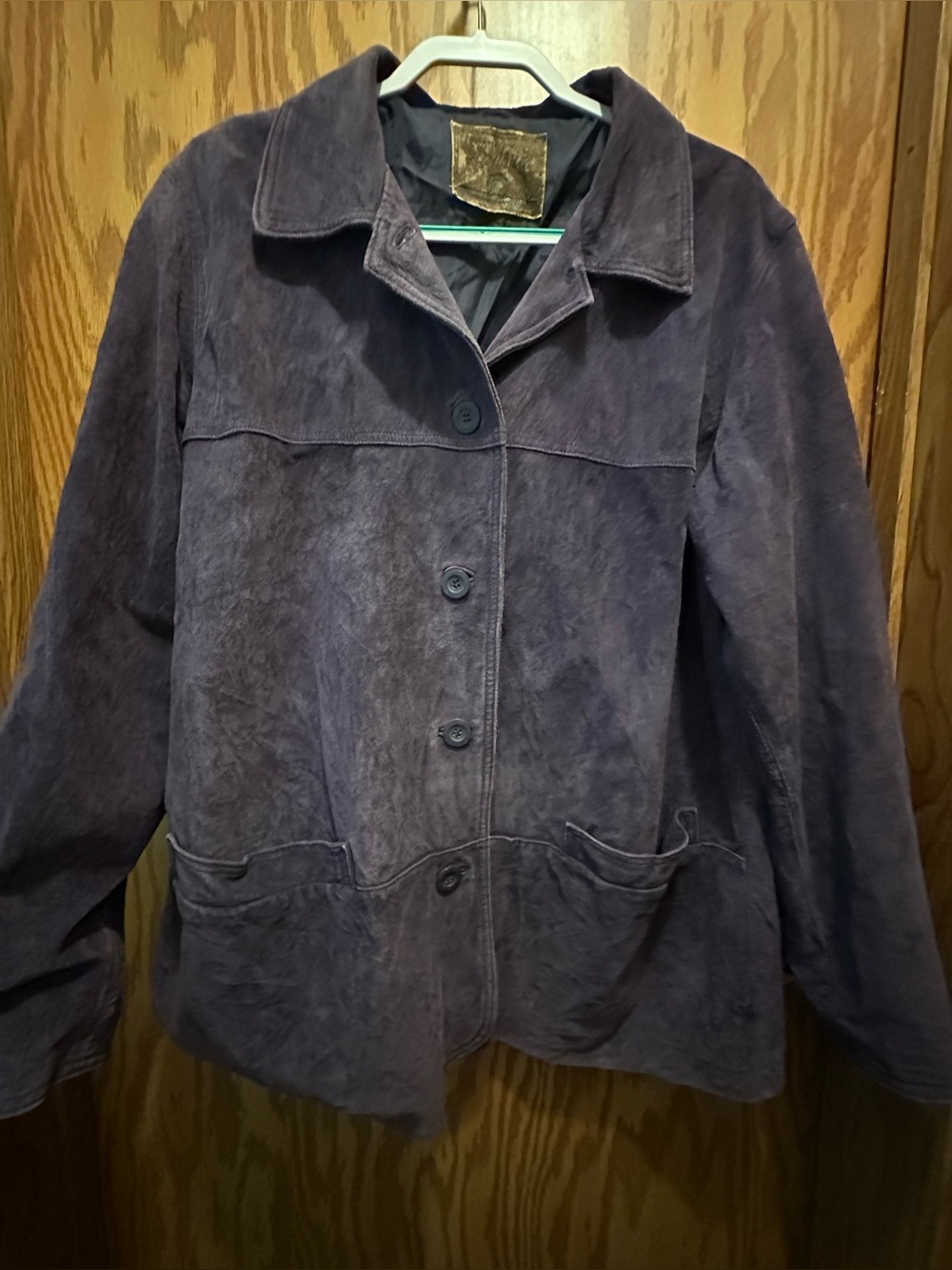 Vintage Genuine Leather St. John's Bay Purple Suede Jacket